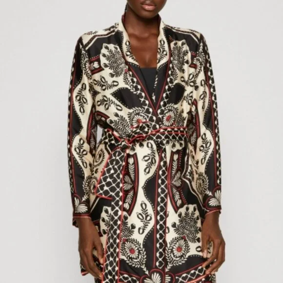 NWOT Farm Rio Passion Scarf Wrap Mini Dress XXS $215 - Picture 2 of 15